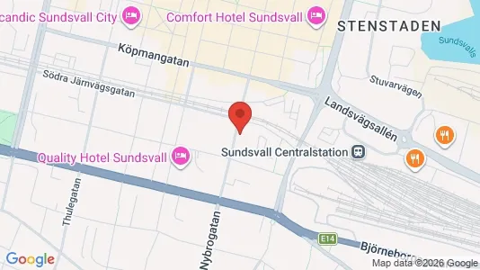 Apartments for rent i Sundsvall - kort over placeringen