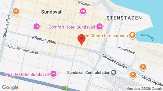 Apartments for rent i Sundsvall - kort over placeringen