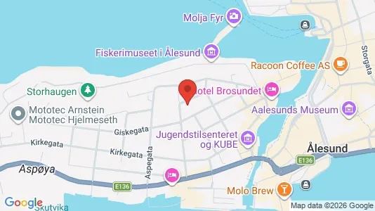 Apartments for rent i Ålesund - kort over placeringen