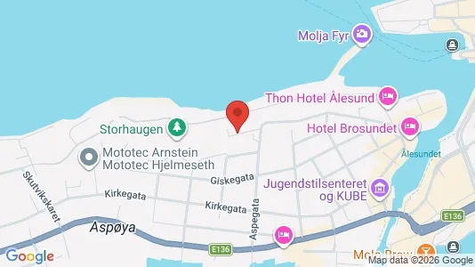 Apartments for rent i Ålesund - kort over placeringen