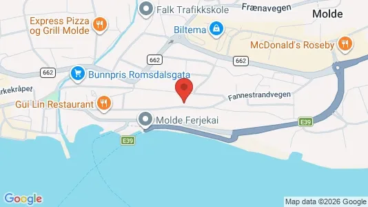 Rooms for rent i Molde - kort over placeringen