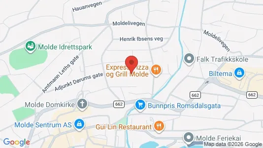 Rooms for rent i Molde - kort over placeringen