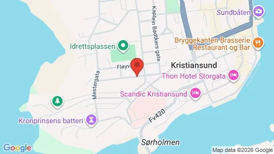 Rooms for rent i Kristiansund - kort over placeringen