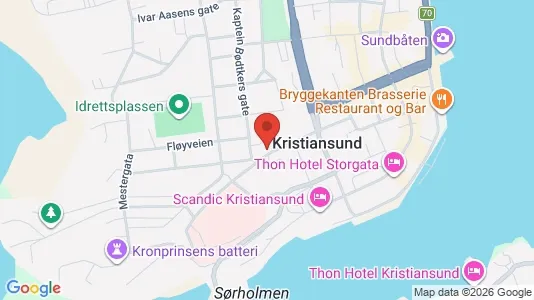 Rooms for rent i Kristiansund - kort over placeringen