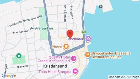 Rooms for rent i Kristiansund - kort over placeringen
