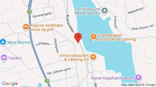 Rooms for rent i Kristiansund - kort over placeringen