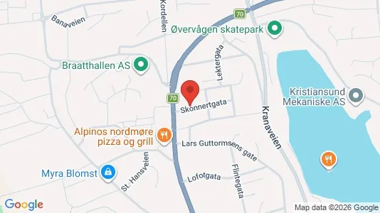 Rooms for rent i Kristiansund - kort over placeringen