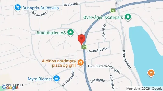 Rooms for rent i Kristiansund - kort over placeringen