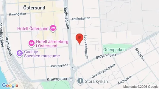 Apartments for rent i Östersund - kort over placeringen