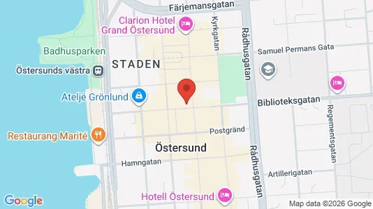 Apartments for rent i Östersund - kort over placeringen