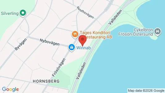 Apartments for rent i Östersund - kort over placeringen