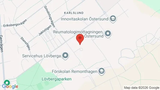Apartments for rent i Östersund - kort over placeringen