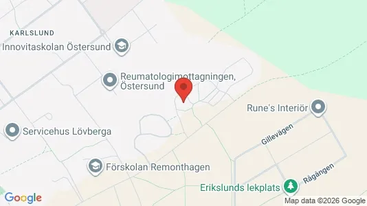 Apartments for rent i Östersund - kort over placeringen