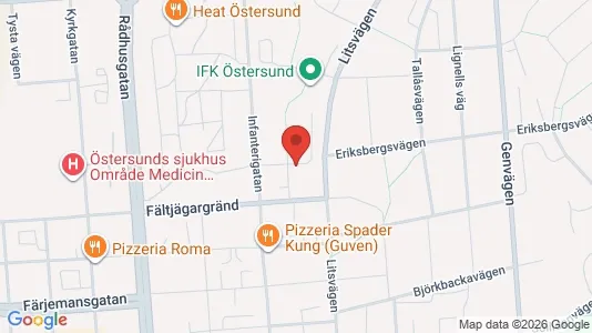 Apartments for rent i Östersund - kort over placeringen