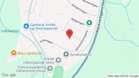 Rooms for rent i Orkdal - kort over placeringen