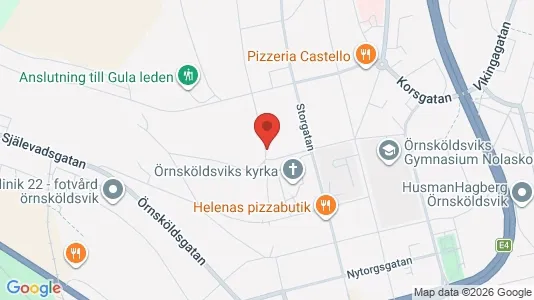 Apartments for rent i Örnsköldsvik - kort over placeringen
