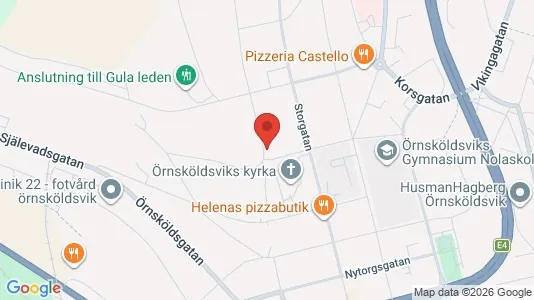 Apartments for rent i Örnsköldsvik - kort over placeringen
