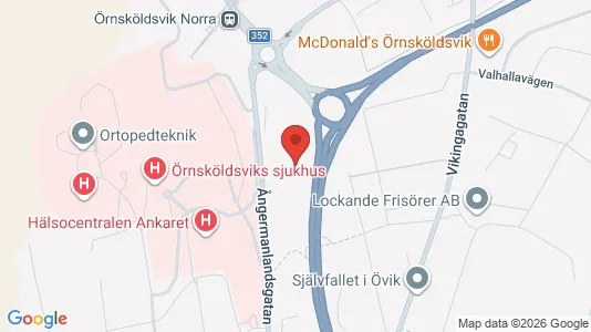 Apartments for rent i Örnsköldsvik - kort over placeringen