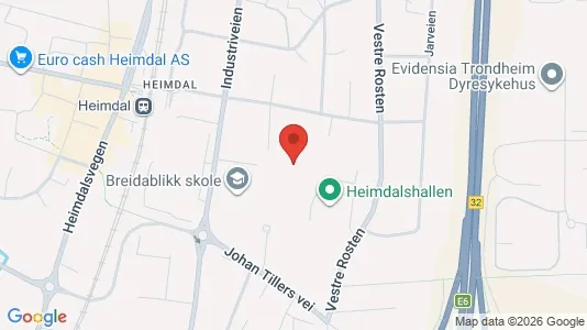 Rooms for rent i Trondheim Heimdal - kort over placeringen