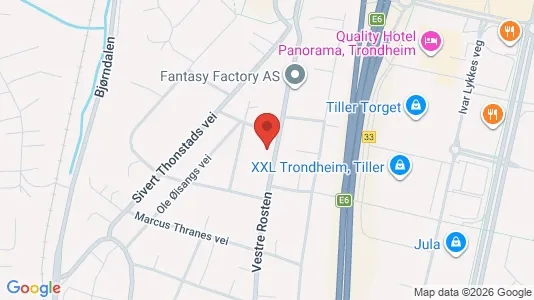 Apartments for rent i Trondheim Heimdal - kort over placeringen
