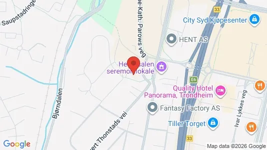 Apartments for rent i Trondheim Lerkendal - kort over placeringen