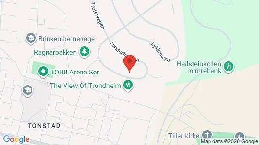 Apartments for rent i Trondheim Lerkendal - kort over placeringen