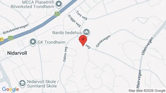 Apartments for rent i Trondheim Lerkendal - kort over placeringen