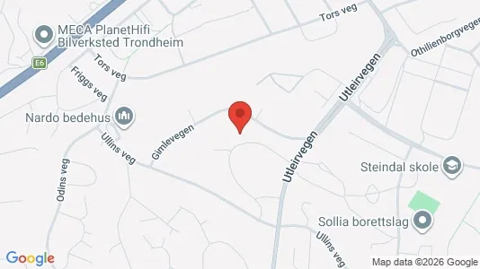 Apartments for rent i Trondheim Lerkendal - kort over placeringen