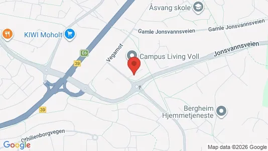 Rooms for rent i Trondheim Lerkendal - kort over placeringen