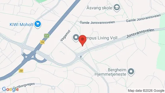 Rooms for rent i Trondheim Lerkendal - kort over placeringen
