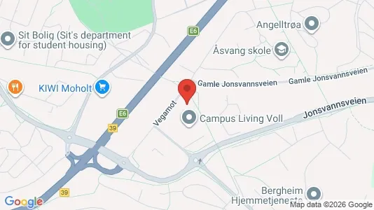 Rooms for rent i Trondheim Lerkendal - kort over placeringen
