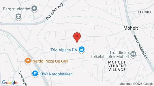 Rooms for rent i Trondheim Lerkendal - kort over placeringen