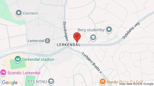 Apartments for rent i Trondheim Lerkendal - kort over placeringen