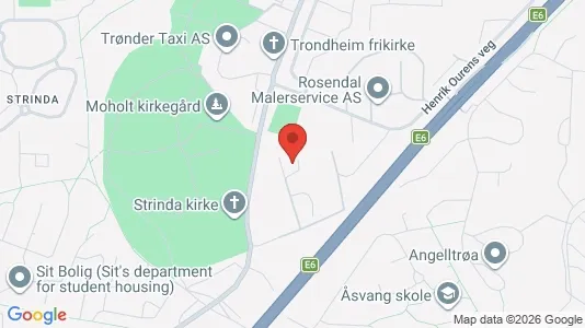 Rooms for rent i Trondheim Lerkendal - kort over placeringen