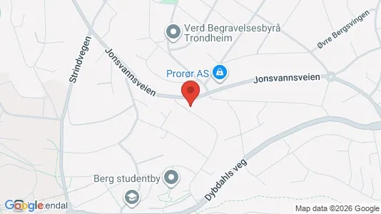 Apartments for rent i Trondheim Lerkendal - kort over placeringen