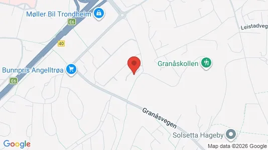 Rooms for rent i Trondheim Østbyen - kort over placeringen