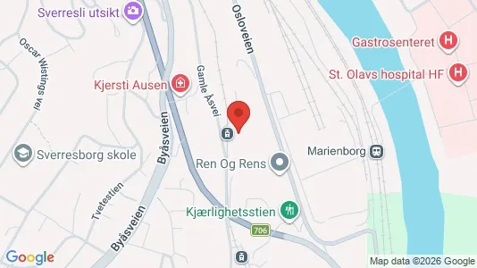 Rooms for rent i Trondheim Midtbyen - kort over placeringen