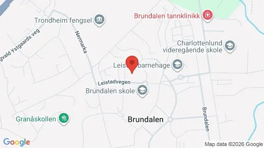 Rooms for rent i Trondheim Østbyen - kort over placeringen