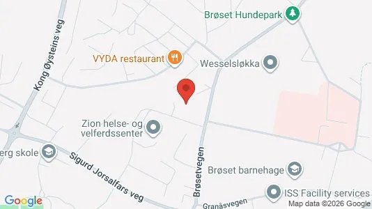 Rooms for rent i Trondheim Østbyen - kort over placeringen
