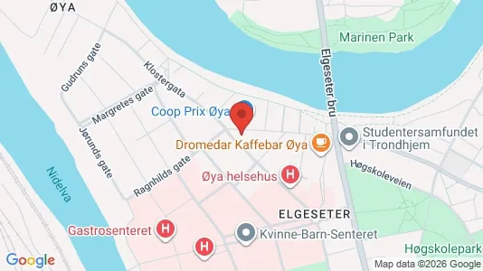 Rooms for rent i Trondheim Midtbyen - kort over placeringen