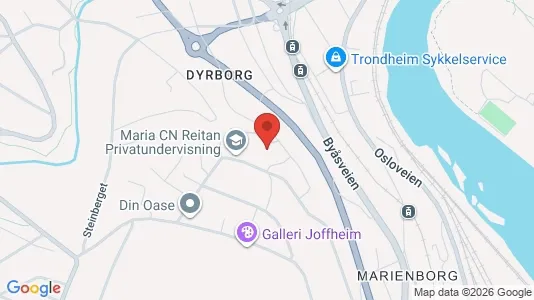 Rooms for rent i Trondheim Midtbyen - kort over placeringen
