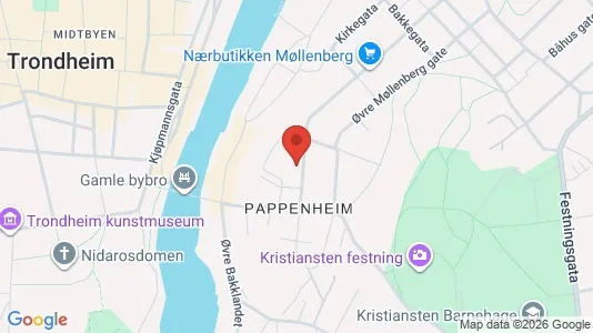 Apartments for rent i Trondheim Østbyen - kort over placeringen