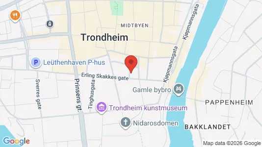 Apartments for rent i Trondheim Midtbyen - kort over placeringen
