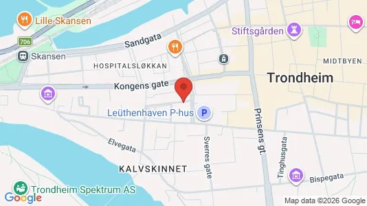 Rooms for rent i Trondheim Midtbyen - kort over placeringen