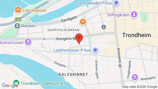Apartments for rent i Trondheim Midtbyen - kort over placeringen