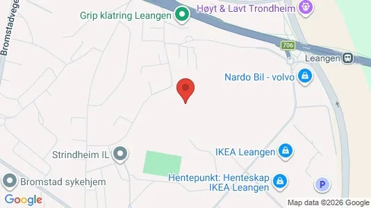 Apartments for rent i Trondheim Østbyen - kort over placeringen