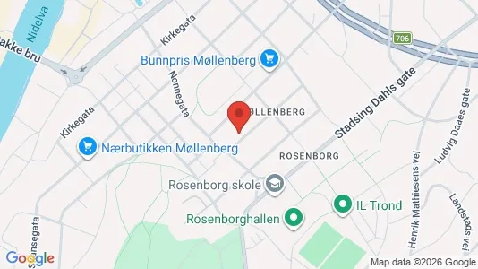 Apartments for rent i Trondheim Østbyen - kort over placeringen
