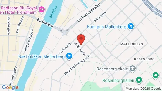 Apartments for rent i Trondheim Østbyen - kort over placeringen