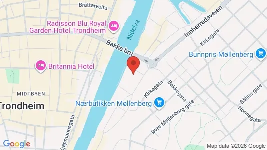 Apartments for rent i Trondheim Østbyen - kort over placeringen