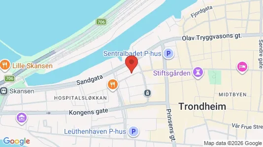 Apartments for rent i Trondheim Midtbyen - kort over placeringen